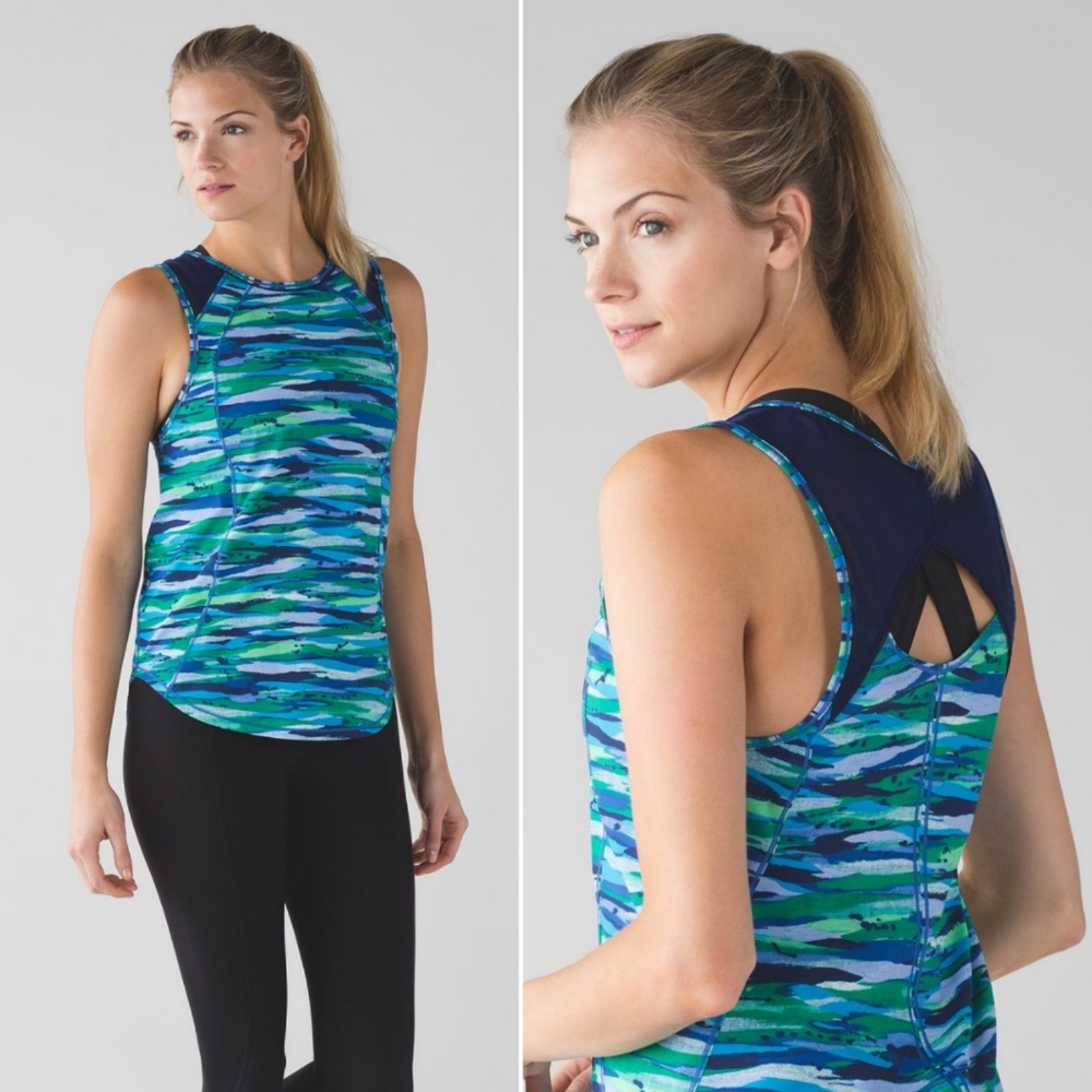 Lululemon Sculpt Tank In Seven Wonders Multi / Hero Blue